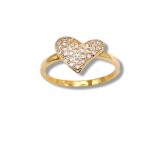 Arany Gyűrűk 14 karátos Gyűrű szíves köves (Nr.22) webshop