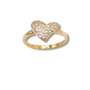 Arany Gyűrűk 14 karátos Gyűrű szíves köves (Nr.22) webshop