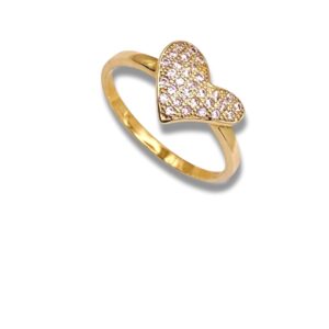 Arany Gyűrűk 14 karátos Gyűrű szíves köves (Nr.22) webshop Arany Gyűrűk 14 karátos Gyűrű szíves köves (Nr.22) webshop