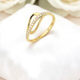 Arany Gyűrűk 14 karátos Gyűrű köves sárga arany (Nr.24) webshop