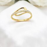 Arany Gyűrűk 14 karátos Gyűrű köves sárga arany (Nr.24) webshop