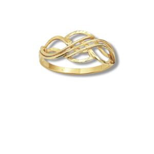 Arany Gyűrűk 14 karátos Gyűrű hullámos vésett modell (Nr.11) webshop