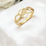 Arany Gyűrűk 14 karátos Gyűrű hullámos vésett modell (Nr.11) webshop Arany Gyűrűk 14 karátos Gyűrű hullámos vésett modell (Nr.11) webshop