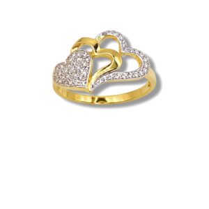 Arany Gyűrűk 14 karátos Gyűrű 3 szíves (Nr.51) webshop