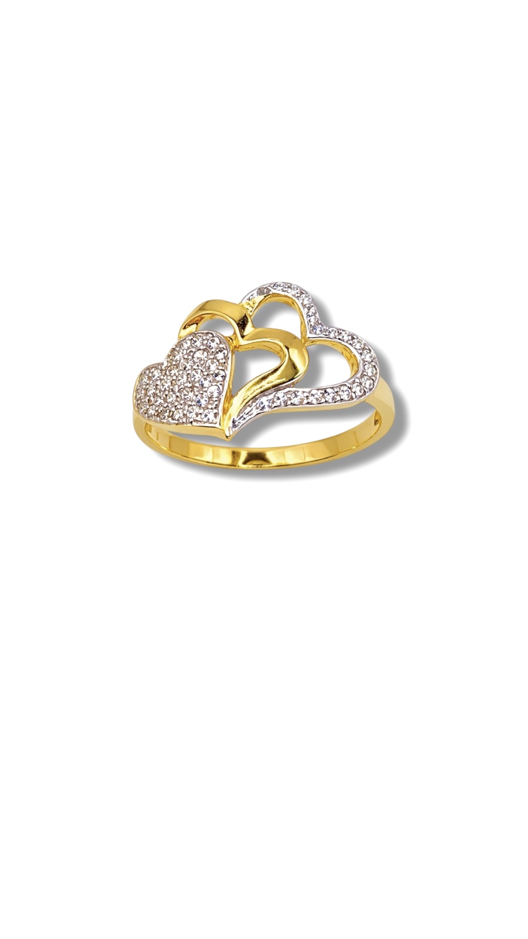 Arany Gyűrűk 14 karátos Gyűrű 3 szíves (Nr.51) webshop Arany Gyűrűk 14 karátos Gyűrű 3 szíves (Nr.51) webshop