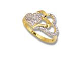 Arany Gyűrűk 14 karátos Gyűrű 3 szíves (Nr.51) webshop Arany Gyűrűk 14 karátos Gyűrű 3 szíves (Nr.51) webshop