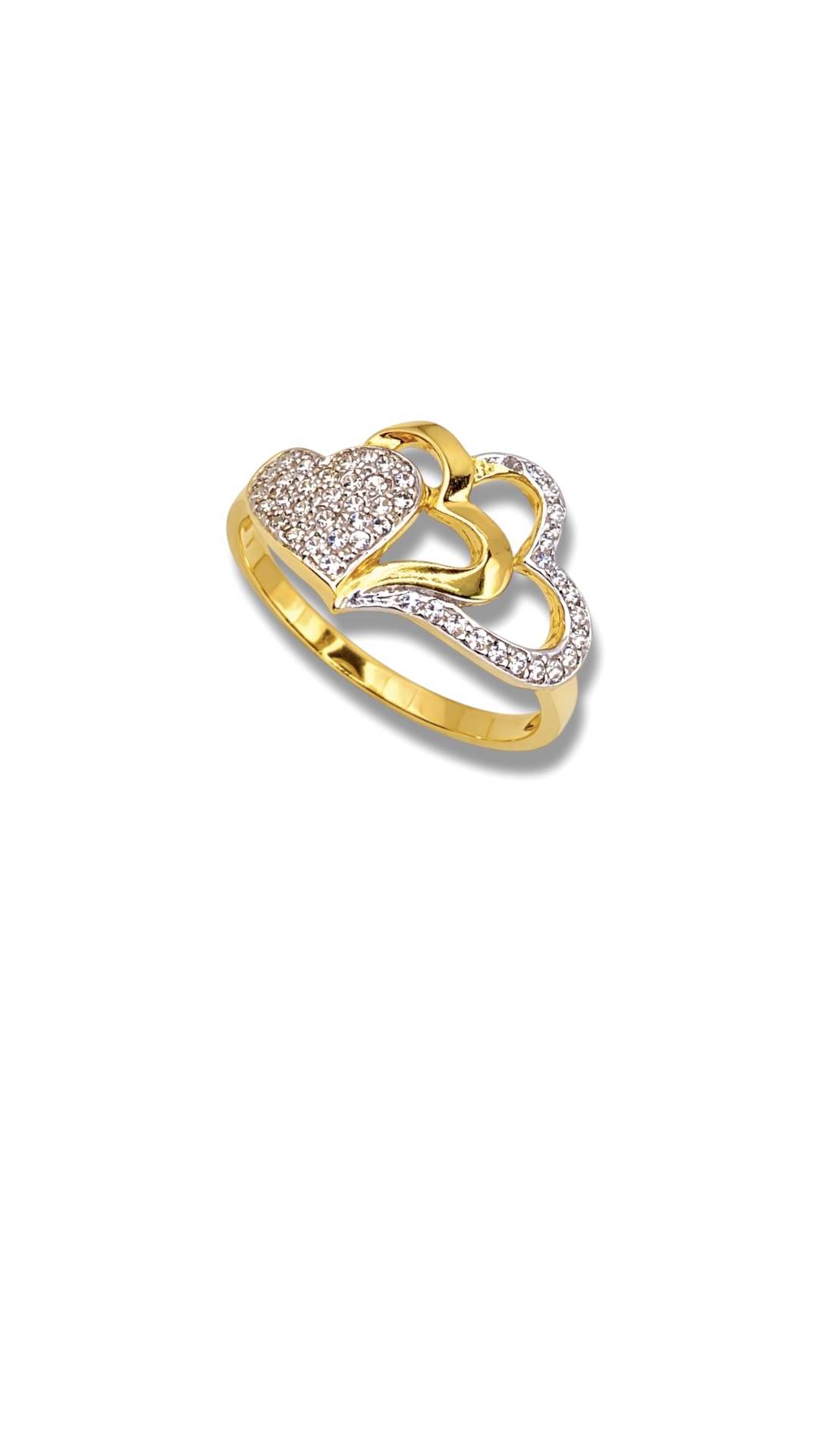 Arany Gyűrűk 14 karátos Gyűrű 3 szíves (Nr.51) webshop Gyűrű 3 szíves (Nr.51)