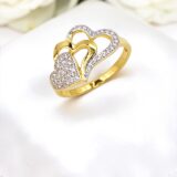 Arany Gyűrűk 14 karátos Gyűrű 3 szíves (Nr.51) webshop Arany Gyűrűk 14 karátos Gyűrű 3 szíves (Nr.51) webshop