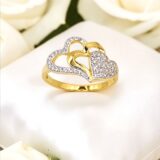 Arany Gyűrűk 14 karátos Gyűrű 3 szíves (Nr.51) webshop Arany Gyűrűk 14 karátos Gyűrű 3 szíves (Nr.51) webshop