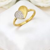 Arany Gyűrűk 14 karátos Gyűrű szíves (Nr.25) webshop Arany Gyűrűk 14 karátos Gyűrű szíves (Nr.25) webshop