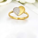 Arany Gyűrűk 14 karátos Gyűrű szíves (Nr.25) webshop Arany Gyűrűk 14 karátos Gyűrű szíves (Nr.25) webshop