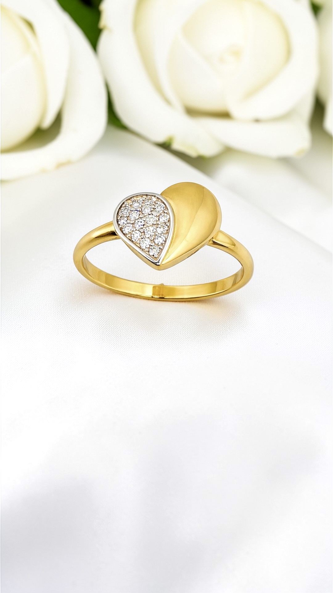 Arany Gyűrűk 14 karátos Gyűrű szíves (Nr.25) webshop Gyűrű szíves (Nr.25)