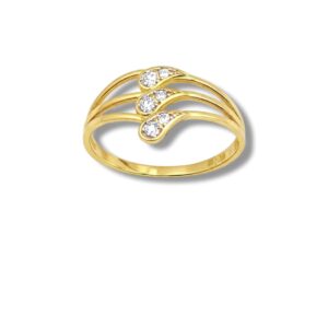 Arany Gyűrűk 14 karátos Gyűrű 6 pici cirkónia kövekkel (Nr.49) webshop