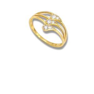 Arany Gyűrűk 14 karátos Gyűrű 6 pici cirkónia kövekkel (Nr.49) webshop