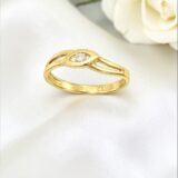 Arany Gyűrűk 14 karátos Gyűrű sárga arany köves (Nr.28) webshop