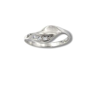 Arany Gyűrűk 14 karátos Gyűrű fehér arany köves (Nr.27) webshop