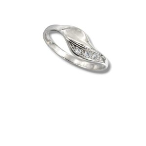 Arany Gyűrűk 14 karátos Gyűrű fehér arany köves (Nr.27) webshop