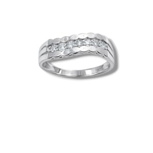 Arany Gyűrűk 14 karátos Gyűrű fehér arany köves (Nr.23) webshop