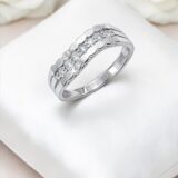 Arany Gyűrűk 14 karátos Gyűrű fehér arany köves (Nr.23) webshop