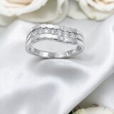 Arany Gyűrűk 14 karátos Gyűrű fehér arany köves (Nr.23) webshop