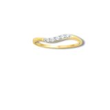Arany Gyűrűk 14 karátos Gyűrű hullámos köves gyűrű (Nr.21) webshop