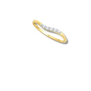 Arany Gyűrűk 14 karátos Gyűrű hullámos köves gyűrű (Nr.21) webshop