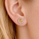 Arany Női fülbevaló 14 karátos Fülbevaló , cirkónia köves , életfás modell (Nr.36) webshop