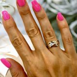 Arany Gyűrűk 14 karátos Gyűrű hullámos köves fazonú (Nr.3) webshop