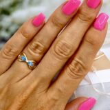 Arany Gyűrűk 14 karátos Gyűrű világos kék kővel (Nr.10) webshop Arany Gyűrűk 14 karátos Gyűrű világos kék kővel (Nr.10) webshop