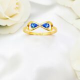 Arany Gyűrűk 14 karátos Gyűrű világos kék kővel (Nr.10) webshop Arany Gyűrűk 14 karátos Gyűrű világos kék kővel (Nr.10) webshop