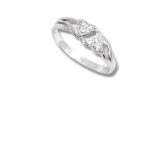 Arany Gyűrűk 14 karátos Gyűrű 2 szív formával , fehér arany (Nr.9) webshop Arany Gyűrűk 14 karátos Gyűrű 2 szív formával , fehér arany (Nr.9) webshop