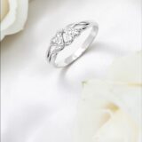 Arany Gyűrűk 14 karátos Gyűrű 2 szív formával , fehér arany (Nr.9) webshop Arany Gyűrűk 14 karátos Gyűrű 2 szív formával , fehér arany (Nr.9) webshop