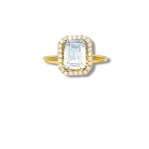 Arany Gyűrűk 14 karátos Gyűrű köves téglalap alakú (Nr.8) webshop