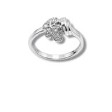 Arany Gyűrűk 14 karátos Gyűrű fehér arany, levél dísszel (Nr.7) webshop