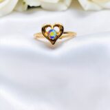 Arany Gyűrűk 14 karátos Gyűrű szíves , kislányoknak (Nr.5) webshop Arany Gyűrűk 14 karátos Gyűrű szíves , kislányoknak (Nr.5) webshop