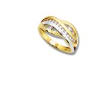 Arany Gyűrűk 14 karátos Gyűrű hullámos köves fazonú (Nr.3) webshop