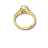 Arany Gyűrűk 14 karátos Gyűrű köves magas fazonú (Nr.2) webshop