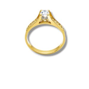 Arany Gyűrűk 14 karátos Gyűrű köves magas fazonú (Nr.2) webshop