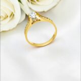 Arany Gyűrűk 14 karátos Gyűrű köves magas fazonú (Nr.2) webshop