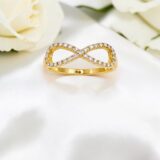 Arany Gyűrűk 14 karátos Gyűrű végtelen jellel (Nr.50) webshop