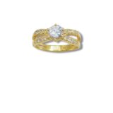 Arany Gyűrűk 14 karátos Gyűrű sok köves arany  (Nr.6) webshop