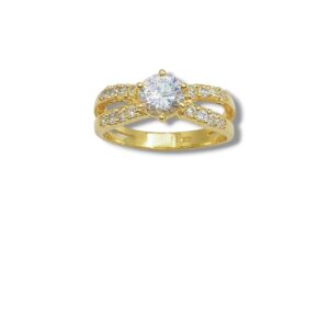 Arany Gyűrűk 14 karátos Gyűrű sok köves arany  (Nr.6) webshop