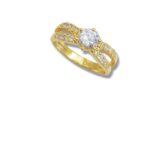 Arany Gyűrűk 14 karátos Gyűrű sok köves arany  (Nr.6) webshop