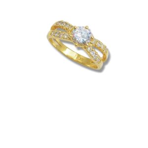 Arany Gyűrűk 14 karátos Gyűrű sok köves arany (Nr.6) webshop Arany Gyűrűk 14 karátos Gyűrű sok köves arany (Nr.6) webshop