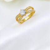 Arany Gyűrűk 14 karátos Gyűrű sok köves arany  (Nr.6) webshop