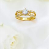 Arany Gyűrűk 14 karátos Gyűrű sok köves arany  (Nr.6) webshop