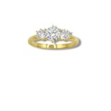 Arany Gyűrűk 14 karátos Gyűrű 3 köves (Nr.67) webshop