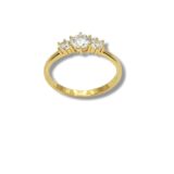 Arany Gyűrűk 14 karátos Gyűrű 3 köves (Nr.67) webshop