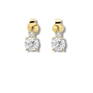 Arany Női fülbevaló 14 karátos Fülbevaló , cirkónia köves , bedugós modell (Nr.27) webshop