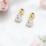 Arany Női fülbevaló 14 karátos Fülbevaló , cirkónia köves , bedugós modell (Nr.27) webshop